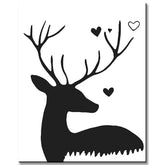 Painting by Numbers Silhouette Deer Love
